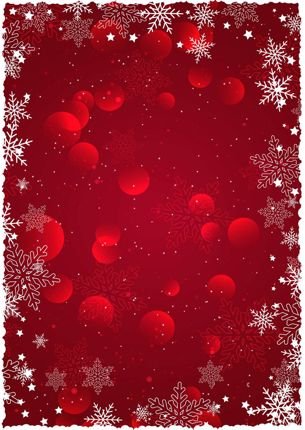 Weihnachtliches Schneeflocken-Hintergrundmuster in Rot